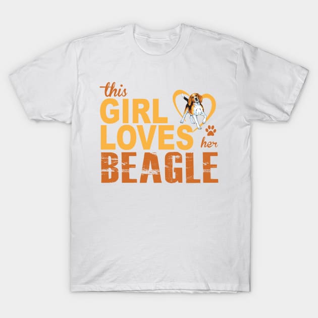 This Girl Loves Her Beagle! T-Shirt by rs-designs